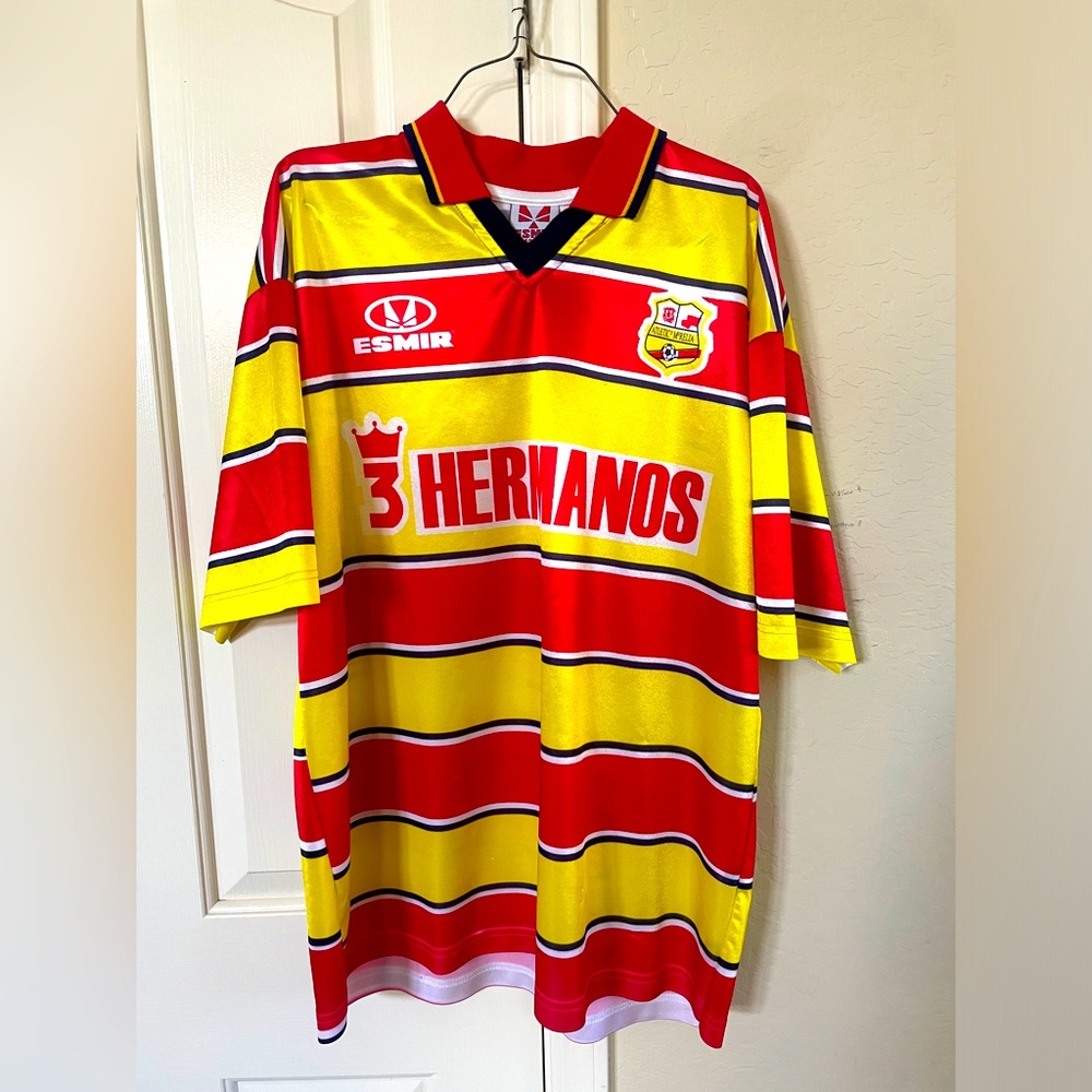 Atletico Morelia Jersey 1998 Vintage Size XL Esmir Brand RARE Monarcas Soccer